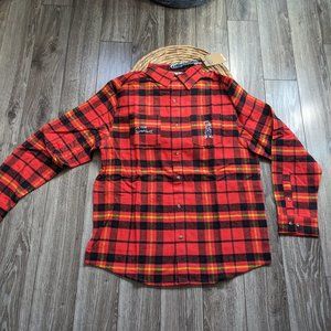 NWT Men (L) - CAKEWORTHY X THE SIMPSONS Flannel Plaid Shirt